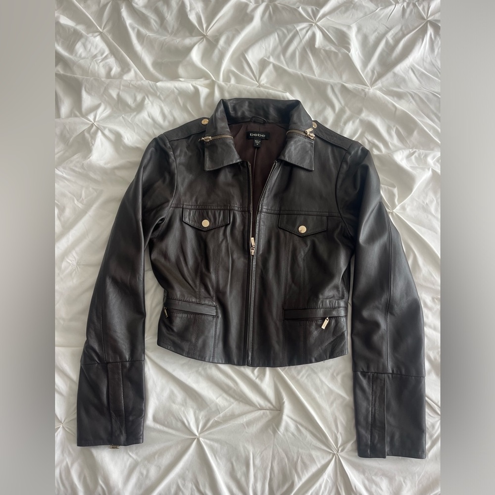 Bebe Black Leather Jacket
